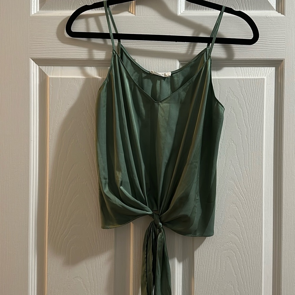 Green Tie Top